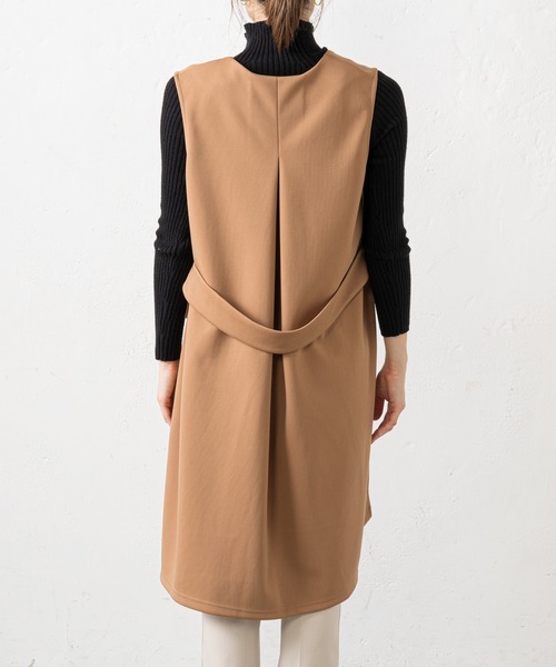 ダブルフェイスバックベルトジレ