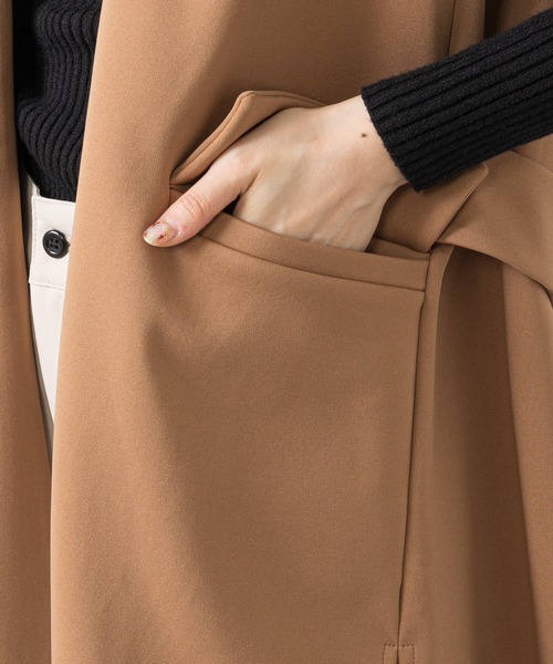 prose verse（プロズヴェール）の「ダブルフェイスバックベルトジレ（ベスト・レディース・ブラック/カーキ/モカ・ﾌﾘ-）」の13枚目の写真