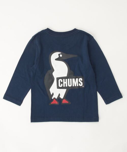 CHUMS（チャムス）の「【CHUMS】Kid's Booby Logo L/S T-Shirt（Tシャツ/カットソー・キッズ・ホワイト/ブラック/ネイビー/カーキ/パープル/ベージュ・SMALL/MEDIUM/LARGE/X-LARGE）」の7枚目の写真