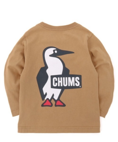 CHUMS（チャムス）の「【CHUMS】Kid's Booby Logo L/S T-Shirt（Tシャツ/カットソー・キッズ・ホワイト/ブラック/ネイビー/カーキ/パープル/ベージュ・SMALL/MEDIUM/LARGE/X-LARGE）」の4枚目の写真