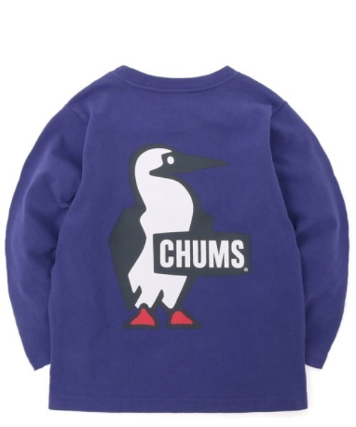 CHUMS（チャムス）の「【CHUMS】Kid's Booby Logo L/S T-Shirt（Tシャツ/カットソー・キッズ・ホワイト/ブラック/ネイビー/カーキ/パープル/ベージュ・SMALL/MEDIUM/LARGE/X-LARGE）」の6枚目の写真