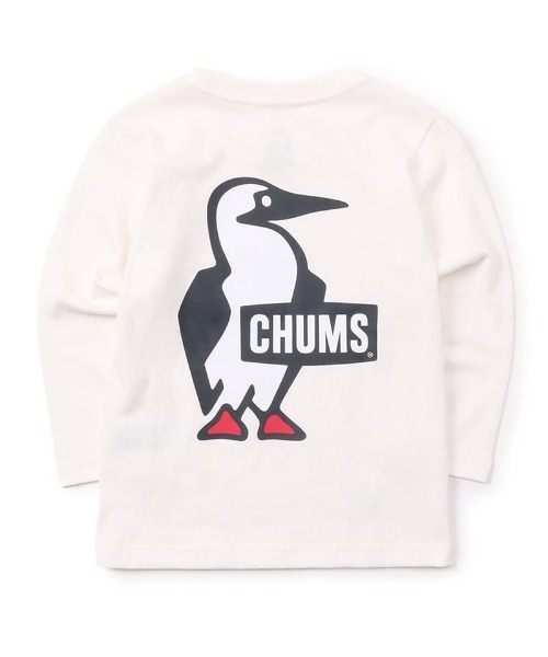CHUMS（チャムス）の「【CHUMS】Kid's Booby Logo L/S T-Shirt（Tシャツ/カットソー・キッズ・ホワイト/ブラック/ネイビー/カーキ/パープル/ベージュ・SMALL/MEDIUM/LARGE/X-LARGE）」の2枚目の写真