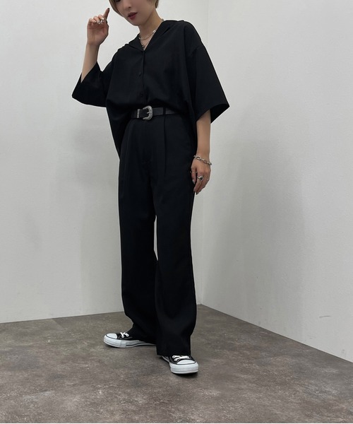 apres jour mignon（アプレジュールミニョン）の「開襟シャツ【SETUP可能】【ZOZOTOWN限定アイテム】（シャツ/ブラウス・レディース・ベージュ/ブラック/カーキ・フリー/X-LARGE）」の18枚目の写真