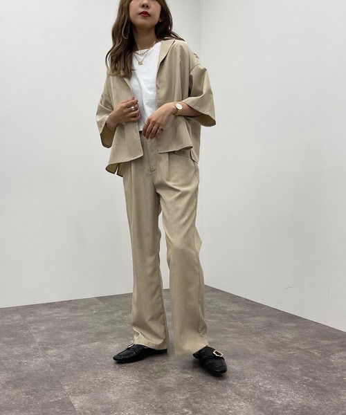 apres jour mignon（アプレジュールミニョン）の「開襟シャツ【SETUP可能】【ZOZOTOWN限定アイテム】（シャツ/ブラウス・レディース・ベージュ/ブラック/カーキ・フリー/X-LARGE）」の19枚目の写真