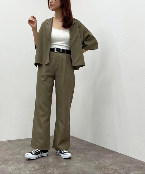 apres jour mignon（アプレジュールミニョン）の「開襟シャツ【SETUP可能】【ZOZOTOWN限定アイテム】（シャツ/ブラウス・レディース・ベージュ/ブラック/カーキ・フリー/X-LARGE）」の13枚目の写真