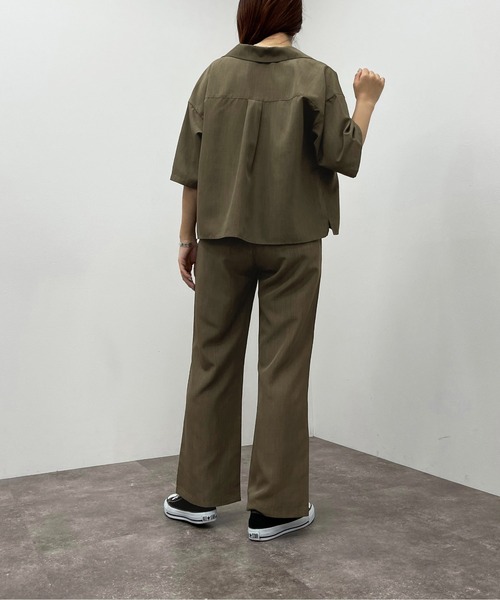 apres jour mignon（アプレジュールミニョン）の「開襟シャツ【SETUP可能】【ZOZOTOWN限定アイテム】（シャツ/ブラウス・レディース・ベージュ/ブラック/カーキ・フリー/X-LARGE）」の22枚目の写真