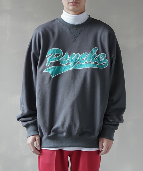 SPINNS（スピンズ）の「【ビッグシルエット】PSYCHEカレッジロゴスウェット（スウェット・メンズ・アッシュグレー/グリーン/スミクロ/ロイヤルブルー/イエロー/オレンジ/ダークグリーン・ONESIZE）」の13枚目の写真