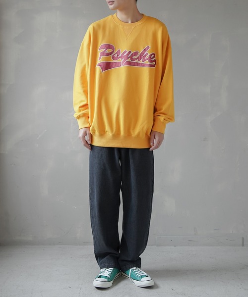 SPINNS（スピンズ）の「【ビッグシルエット】PSYCHEカレッジロゴスウェット（スウェット・メンズ・アッシュグレー/グリーン/スミクロ/ロイヤルブルー/イエロー/オレンジ/ダークグリーン・ONESIZE）」の17枚目の写真