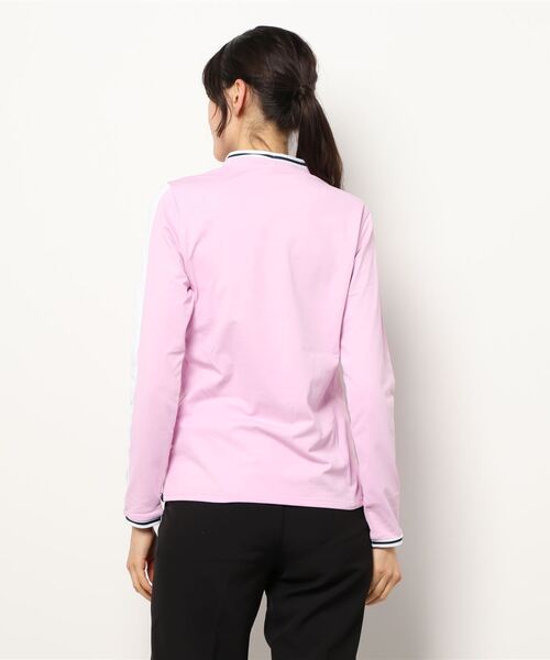 FILA(フィラ)の「【FILA GOLF/フィラゴルフ】フロントロゴ モックネック 袖ライン ストレッチ ロンT/UVカット/保温(Tシャツ/カットソー・レディース・カーキ/イエロー/ホワイト/ライトピンク/ネイビー/オレンジ・M/LL/L)」の11枚目の写真