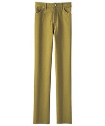 静電防止蓄熱綿サテンカラーパンツ 股下69cm