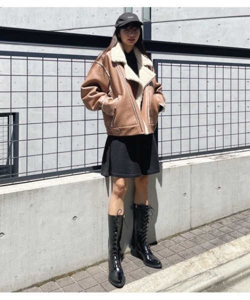 MOUSSY(マウジー)の「BACK OPEN SHEER KNIT チュニック(チュニック・レディース・ブラック/カーキ/オレンジ・FREE)」の7枚目の写真