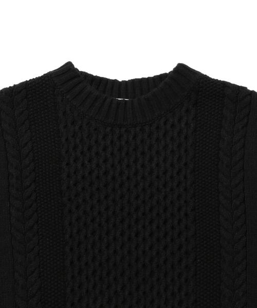 MONKEY TIME（モンキータイム）の「＜monkey time＞ C/AC ALAN CN VEST/ニットベスト（ニット/セーター・メンズ・ブラック/ナチュラル・M/L）」の6枚目の写真