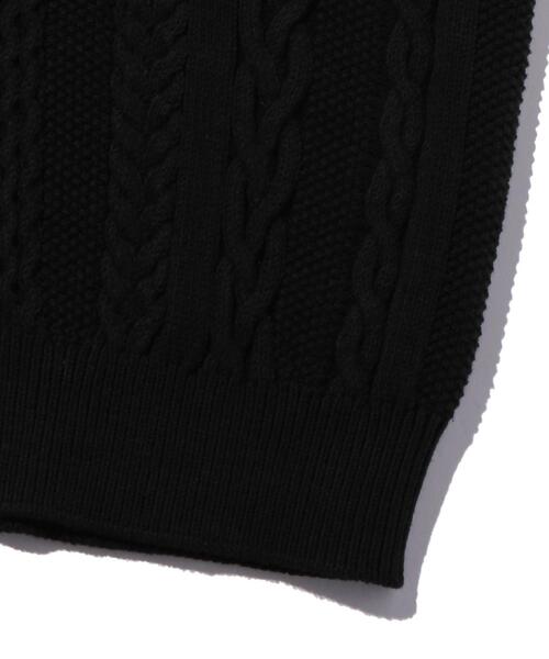 MONKEY TIME（モンキータイム）の「＜monkey time＞ C/AC ALAN CN VEST/ニットベスト（ニット/セーター・メンズ・ブラック/ナチュラル・M/L）」の8枚目の写真