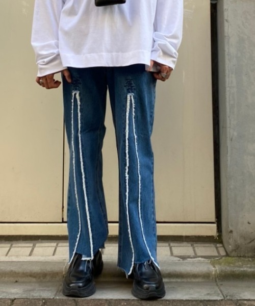 DANKE SCHON(ダンケシェーン)の「DankeSchon/ダンケシェーン/reDNM frontboots(その他パンツ・レディース・ブラック/ブルー・LARGE/MEDIUM)」の2枚目の写真