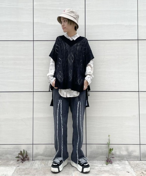 DANKE SCHON(ダンケシェーン)の「DankeSchon/ダンケシェーン/reDNM frontboots(その他パンツ・レディース・ブラック/ブルー・LARGE/MEDIUM)」の5枚目の写真