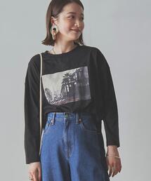 coen | トラベルフォトプリントロングスリーブTシャツ(Tシャツ/カットソー)