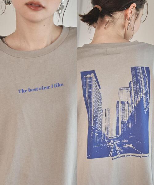 coen（コーエン）の「トラベルフォトプリントロングスリーブTシャツ（Tシャツ/カットソー・レディース・オフホワイト/ブラック/ライトグレー・L/M）」の20枚目の写真