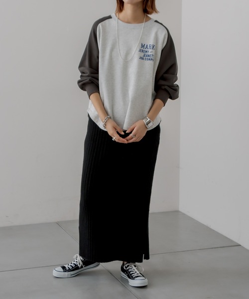 CIAOPANIC TYPY（チャオパニックティピー）の「フリーダムスリーブプリントスウェット（スウェット・レディース・チャコールグレー/グリーン/グレー・ONE SIZE）」の10枚目の写真