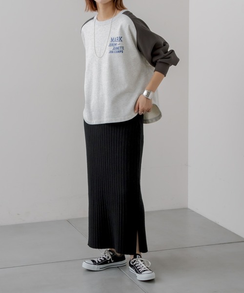 CIAOPANIC TYPY（チャオパニックティピー）の「フリーダムスリーブプリントスウェット（スウェット・レディース・チャコールグレー/グリーン/グレー・ONE SIZE）」の11枚目の写真