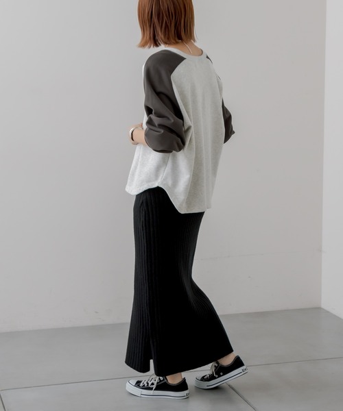 CIAOPANIC TYPY（チャオパニックティピー）の「フリーダムスリーブプリントスウェット（スウェット・レディース・チャコールグレー/グリーン/グレー・ONE SIZE）」の12枚目の写真