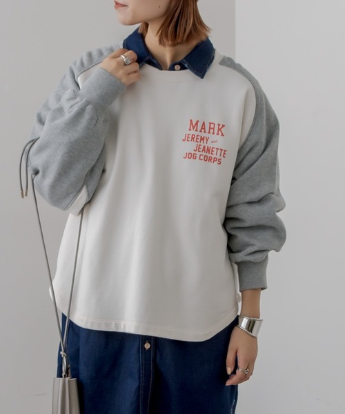 CIAOPANIC TYPY（チャオパニックティピー）の「フリーダムスリーブプリントスウェット（スウェット・レディース・チャコールグレー/グリーン/グレー・ONE SIZE）」の15枚目の写真