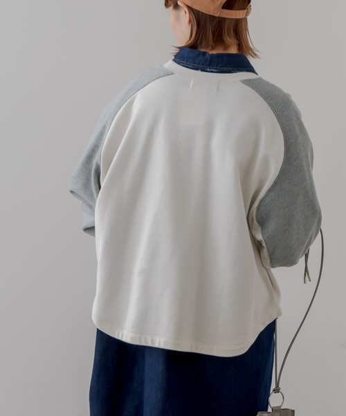 CIAOPANIC TYPY（チャオパニックティピー）の「フリーダムスリーブプリントスウェット（スウェット・レディース・チャコールグレー/グリーン/グレー・ONE SIZE）」の16枚目の写真