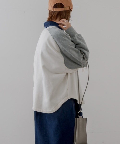 CIAOPANIC TYPY（チャオパニックティピー）の「フリーダムスリーブプリントスウェット（スウェット・レディース・チャコールグレー/グリーン/グレー・ONE SIZE）」の18枚目の写真