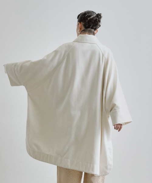 manana suerte（マニャーナスエルテ）の「ポンチョコート（その他アウター・レディース・オフホワイト/ブラック・FREE）」の20枚目の写真