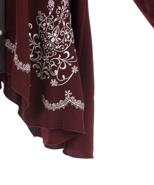 axes femme（アクシーズファム）の「裾刺繍シャツチュニック（チュニック・レディース・ワイン/ブルー/グレー・MEDIUM）」の10枚目の写真