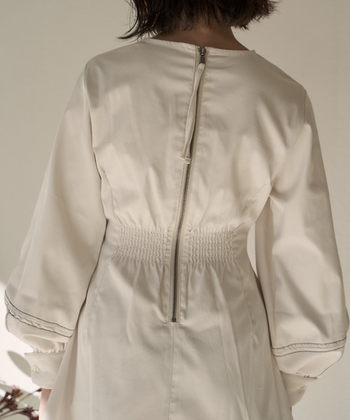 VANNIE U（ヴァニーユー）の「ステッチミニワンピース（ワンピース・レディース・ホワイト/ライトグリーン・FREE）」の20枚目の写真