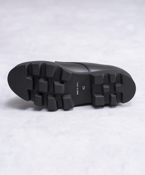 And A（アンドエー）の「PADRONE パドローネ / DOUBLE MONK STRAP with Chunky Sole ダブルモンクストラップシューズ（チャンキーソール） トラックソール / PU8759-2006（ブーツ・メンズ・ブラック・41/42/40）」の10枚目の写真