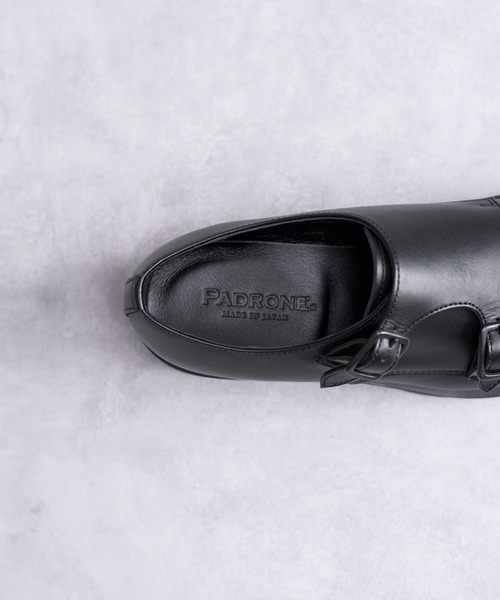 And A（アンドエー）の「PADRONE パドローネ / DOUBLE MONK STRAP with Chunky Sole ダブルモンクストラップシューズ（チャンキーソール） トラックソール / PU8759-2006（ブーツ・メンズ・ブラック・41/42/40）」の18枚目の写真