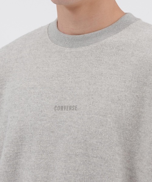 CONVERSE（コンバース）の「CONVERSE/コンバース　オーバーサイズフロントロゴスウェット（スウェット・メンズ・グレー/アイボリー/スミクロ・M/L）」の15枚目の写真