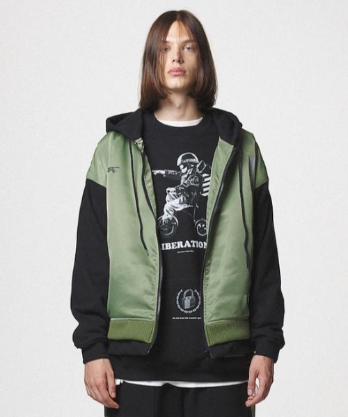 Libere リベーレ Ma 1 Mk3 Zip Up Hoodie Black ユニセックス パーカー Libere リベーレ のファッション通販 Zozotown