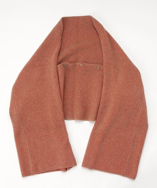 BALLAST ARK（バラストアーク）の「BALLAST ARK / バラストアーク：Multi Way Stripe Muffler：BA04-K002[AST]（ストール/ショール・メンズ・オレンジ系その他/ダークブラウン系/ダークオリーブ・FREE）」の6枚目の写真