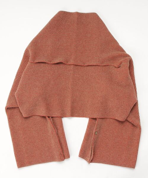BALLAST ARK（バラストアーク）の「BALLAST ARK / バラストアーク：Multi Way Stripe Muffler：BA04-K002[AST]（ストール/ショール・メンズ・オレンジ系その他/ダークブラウン系/ダークオリーブ・FREE）」の7枚目の写真