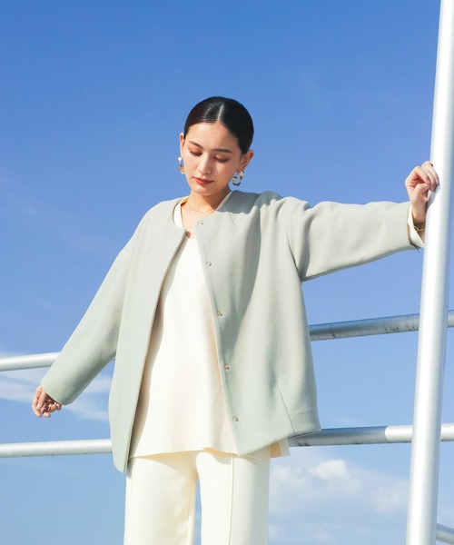 ENNEA（エンネア）の「【2021AW】抗ピリング×モダールヤーン　長袖ニットプルオーバー＆裾スリットニットパンツ2点セットアップ（ニット/セーター・レディース・チャコールグレー/ベージュ/ブラウン/オフホワイト/ライトグリーン・M）」の12枚目の写真