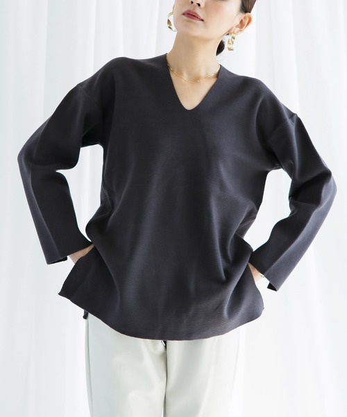 ENNEA（エンネア）の「【2021AW】抗ピリング×モダールヤーン　長袖ニットプルオーバー＆裾スリットニットパンツ2点セットアップ（ニット/セーター・レディース・チャコールグレー/ベージュ/ブラウン/オフホワイト/ライトグリーン・M）」の21枚目の写真