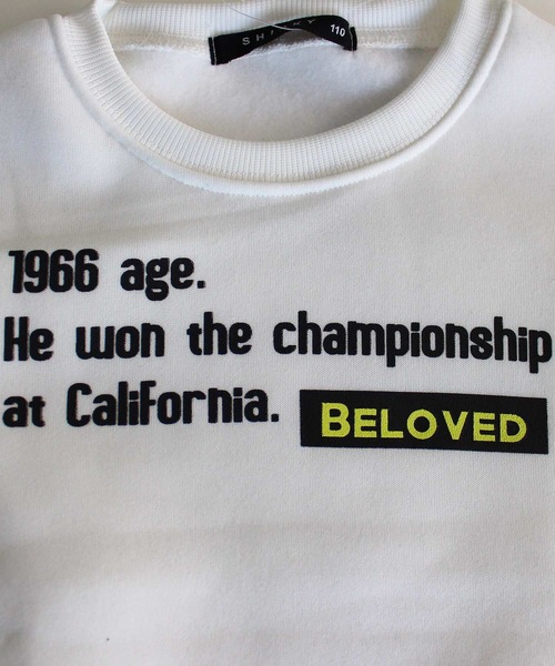 THE CASUAL(カジュアル)の「裏起毛クルーネックプリントトレーナー キッズ(スウェット・キッズ・オフホワイト/モカ/グレー系/ベージュ/ブラック系/ブラック/ネイビー/チャコール/杢グレー/ミント・100cm/120cm/150cm/130cm/110cm/160cm/140cm)」の16枚目の写真