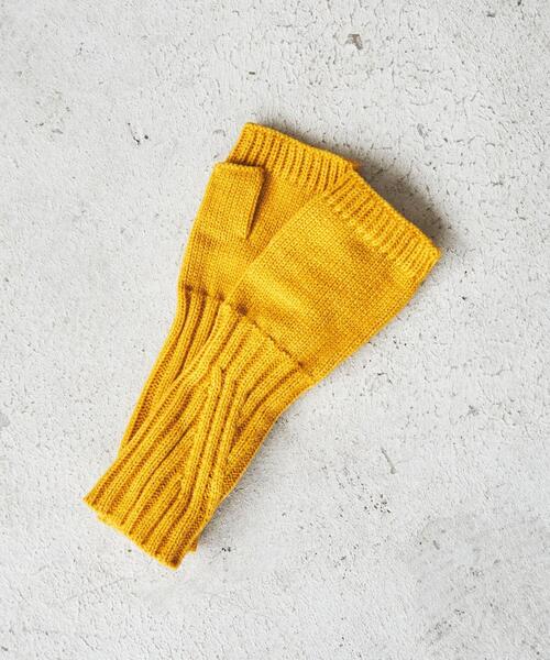 coen（コーエン）の「リブニットアームウォーマー（手袋・レディース・ブラック/オレンジ系その他/グレー/マスタード/ナチュラル・FREE）」の4枚目の写真
