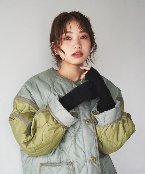 coen（コーエン）の「リブニットアームウォーマー（手袋・レディース・ブラック/オレンジ系その他/グレー/マスタード/ナチュラル・FREE）」の8枚目の写真