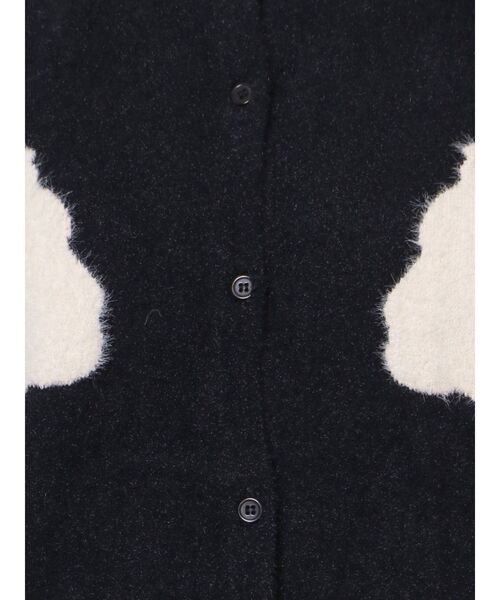 merry jenny（メリージェニー）の「cat&cat カーディガン（カーディガン/ボレロ・レディース・ブラック/オフホワイト・FREE）」の15枚目の写真