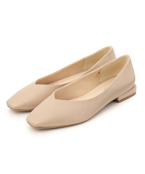 OPAQUE.CLIP（オペークドットクリップ）の「◆スクエアフラットパンプス（パンプス・レディース・ブラック/ベージュ/オフホワイト・01/02/03）」の8枚目の写真