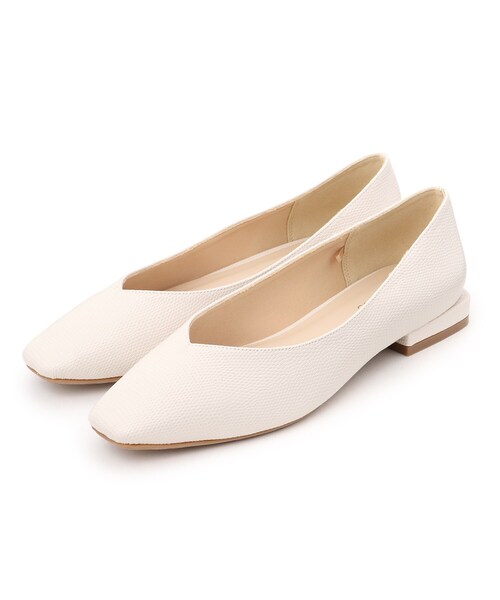 OPAQUE.CLIP（オペークドットクリップ）の「◆スクエアフラットパンプス（パンプス・レディース・ブラック/ベージュ/オフホワイト・01/02/03）」の9枚目の写真