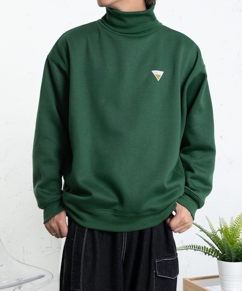 PairPair(ペアペア)の「裏起毛ワッペン付きハイネックプルオーバー(ユニセックス)(スウェット・レディース・グリーン/ブラック/グレイッシュブルー・FREE)」の16枚目の写真