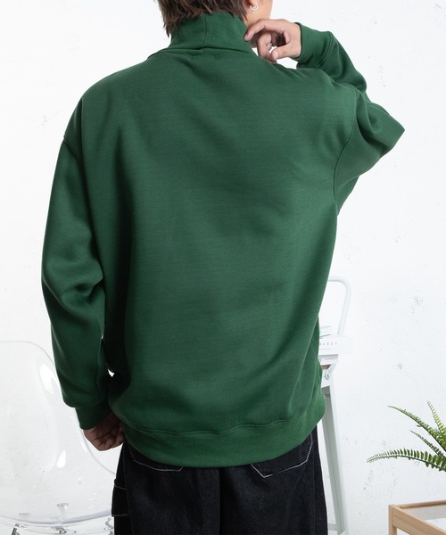 PairPair(ペアペア)の「裏起毛ワッペン付きハイネックプルオーバー(ユニセックス)(スウェット・レディース・グリーン/ブラック/グレイッシュブルー・FREE)」の18枚目の写真