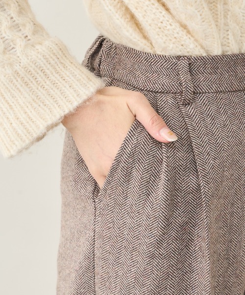 PUAL CE CIN（ピュアルセシン）の「【Du noir】ヘリンボーンサイドスリットパンツ（スラックス・レディース・グレー系その他/ブラウン系その他・FREE）」の17枚目の写真