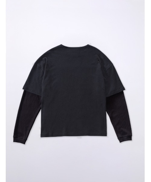MR.GENTLEMAN(ミスタージェントルマン)の「【MISTERGENTLEMAN × GELATO PIQUE HOMME】LAYERED THERMAL SLEEVE TEE(Tシャツ/カットソー・メンズ・ブラック/グレー・MEDIUM/LARGE)」の6枚目の写真