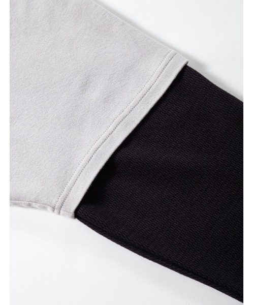 MR.GENTLEMAN(ミスタージェントルマン)の「【MISTERGENTLEMAN × GELATO PIQUE HOMME】LAYERED THERMAL SLEEVE TEE(Tシャツ/カットソー・メンズ・ブラック/グレー・MEDIUM/LARGE)」の8枚目の写真