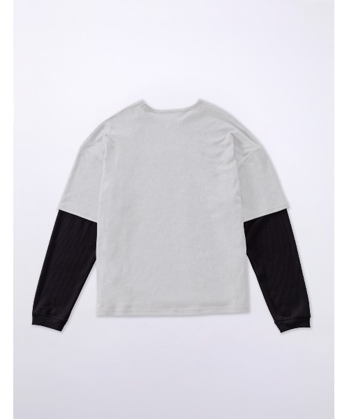 MR.GENTLEMAN(ミスタージェントルマン)の「【MISTERGENTLEMAN × GELATO PIQUE HOMME】LAYERED THERMAL SLEEVE TEE(Tシャツ/カットソー・メンズ・ブラック/グレー・MEDIUM/LARGE)」の4枚目の写真